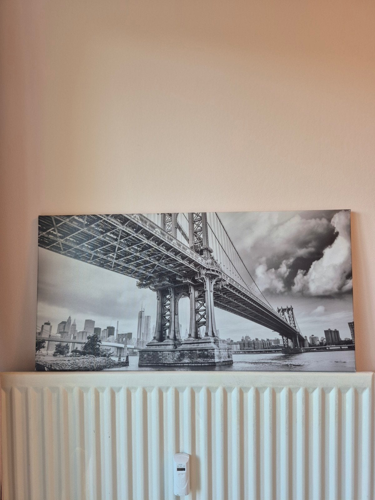 New York Brug Zwart-Wit Canvas Print schilderij, Ophalen