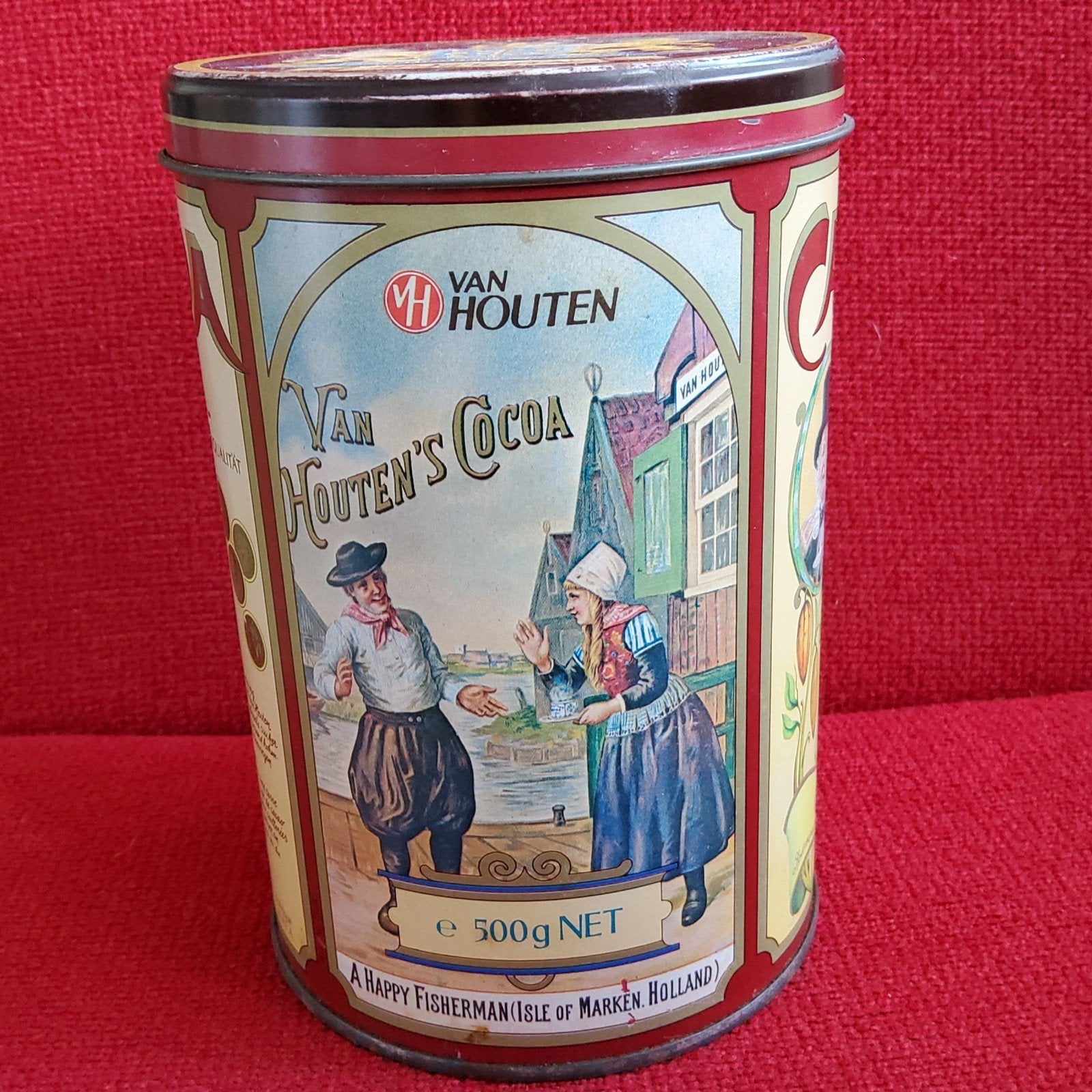 Vintage VAN HOUTEN's Cacao Verzamelblik 1980, Ophalen of Verzenden, Gebruikt, Overige, Overige merken