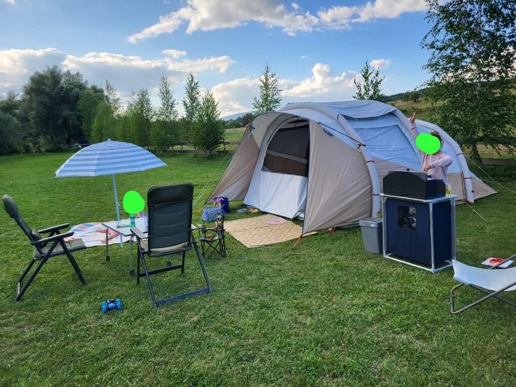 Decathlon opblaasbare tent 5 pers. Air Seconds 5.2 + luifel, Caravans en Kamperen, Tenten, Ophalen, Zo goed als nieuw, Tot en met 5