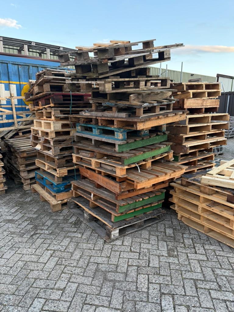 Houten pallets brandhout, Ophalen, Gebruikt, ., Hout