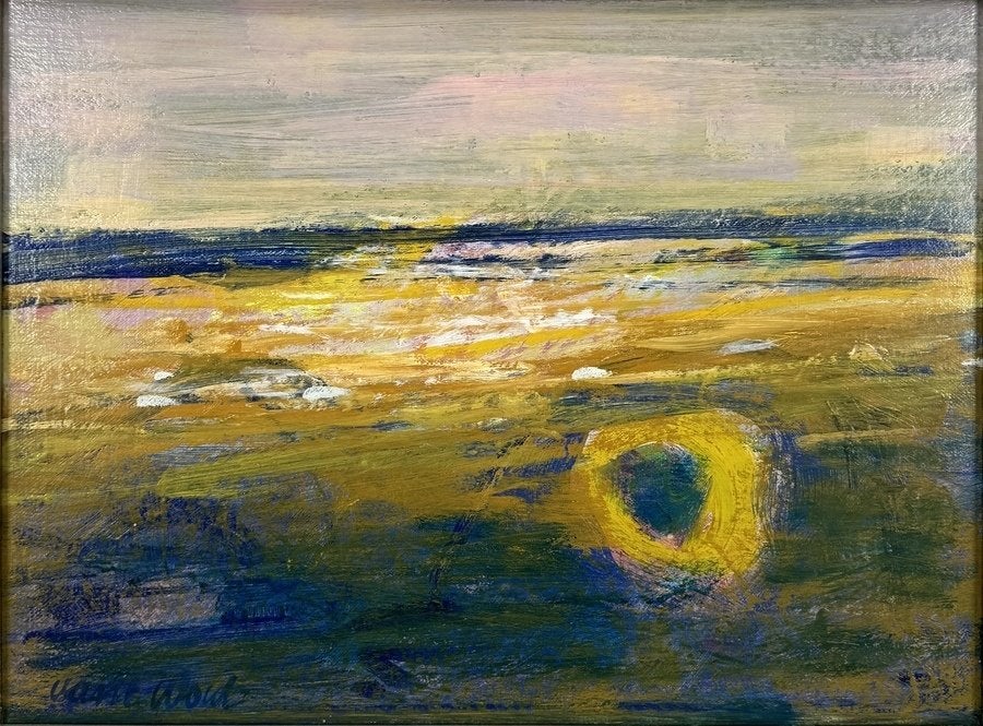 315. Schilderij, Dick van 't Wout–"Strand van Ameland", 1990, Antiek en Kunst, Kunst | Schilderijen | Modern, Ophalen, Ingelijst