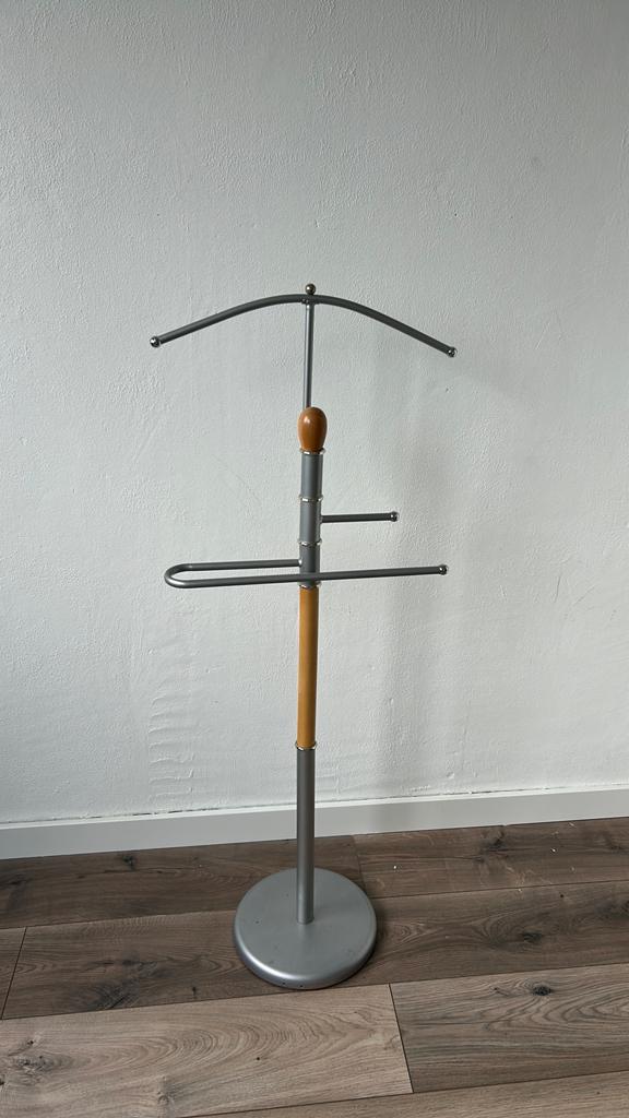 Staande kapstok metaal met hout - Gratis afhalen, Huis en Inrichting, Woonaccessoires | Kapstokken, Ophalen, Gebruikt, Metaal