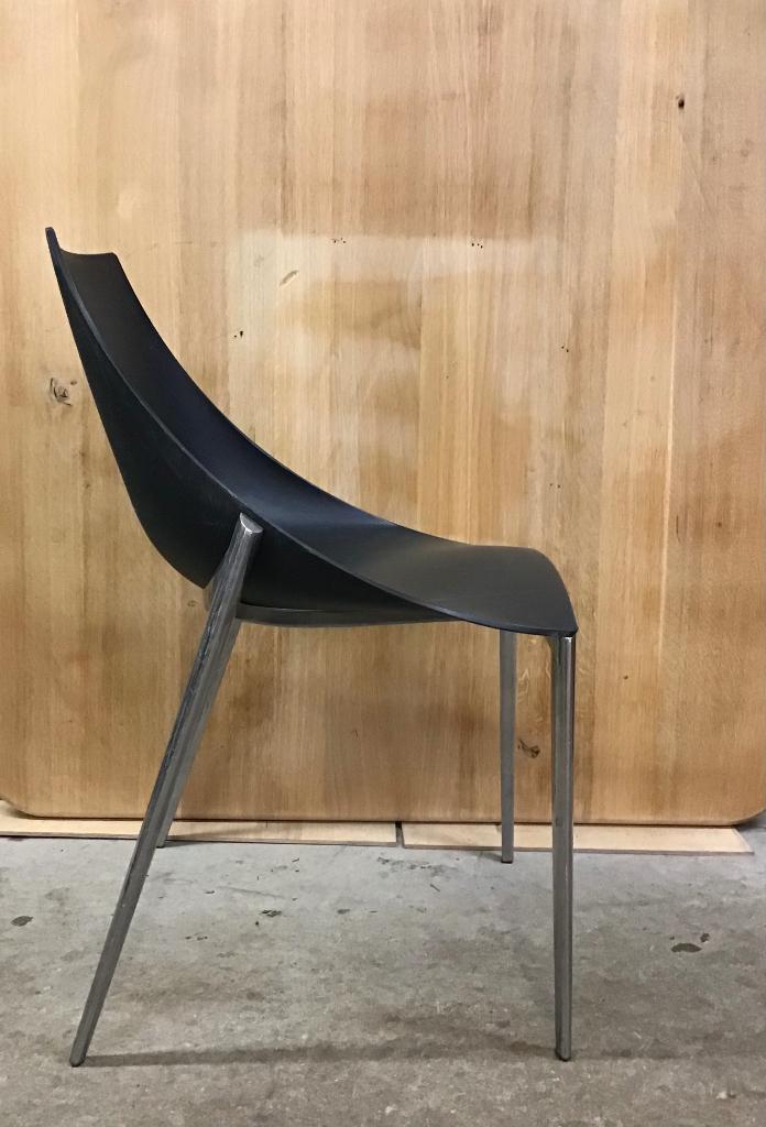 Stijlvolle stoelen modern Italiaans design Marco Maran, Ophalen, Gebruikt, Zwart, Vier