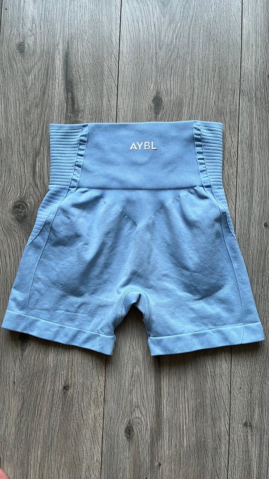 AYBL - balance v2 seamless short - lichtblauw - maat XS, Blauw, Ophalen of Verzenden, Fitness of Aerobics, Zo goed als nieuw