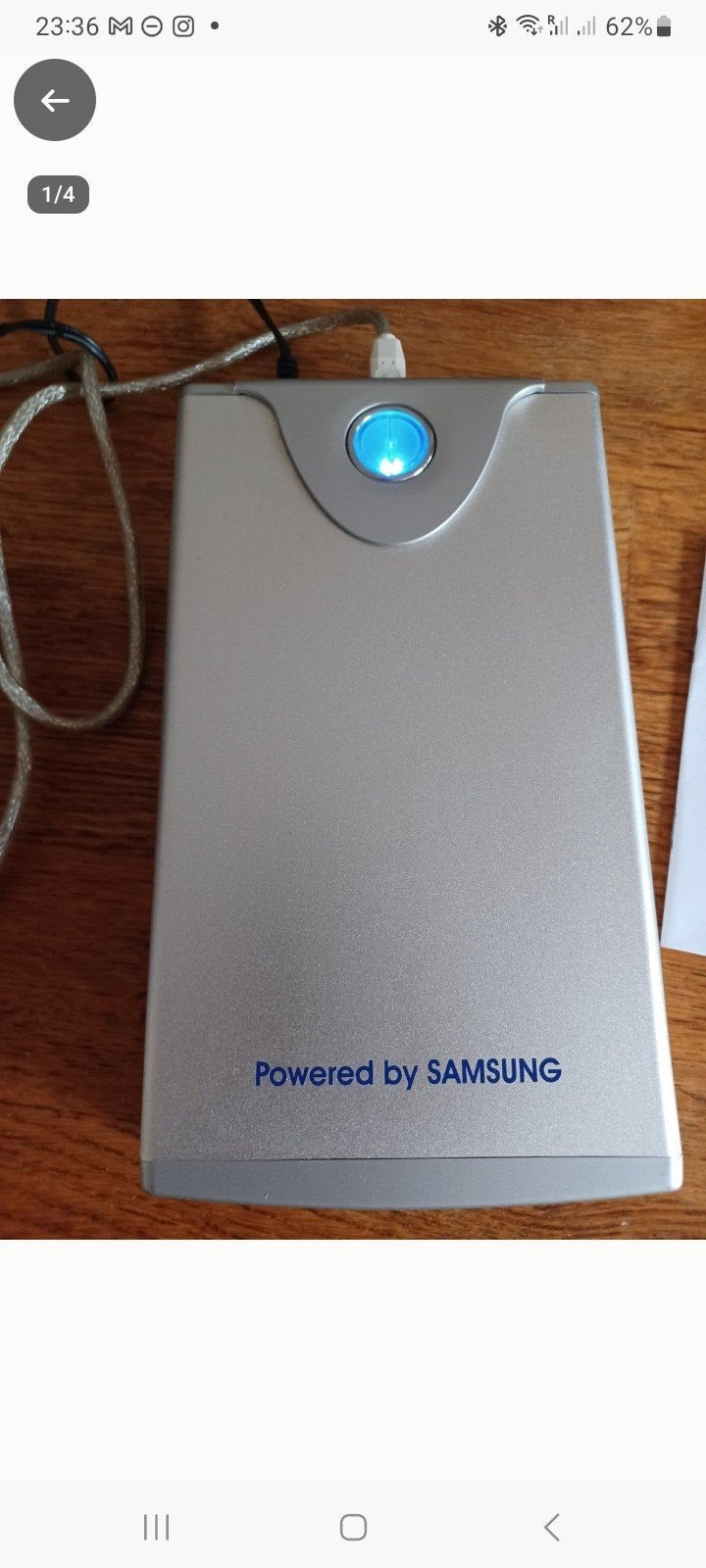 Externe harde schijf 40 GB - Powered by Samsung, Gebruikt, HDD, Ophalen of Verzenden, 3 5 "