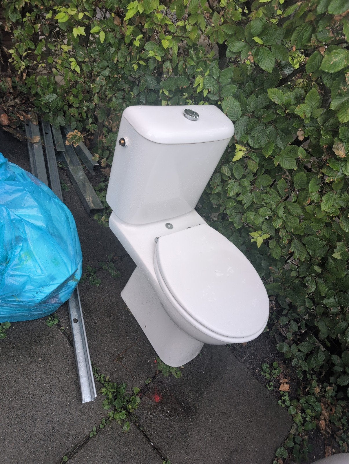 Gebruikt toilet met stortbak en bril, Ophalen of Verzenden, Gebruikt, Toilet
