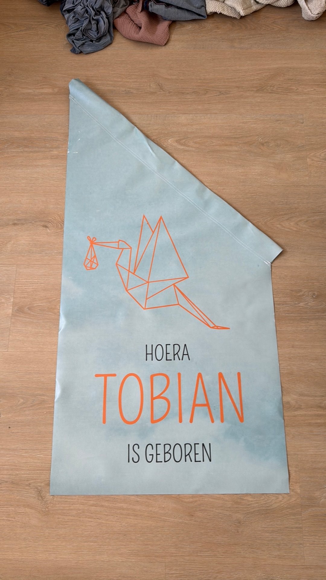 Geboortevlag Tobian, Ophalen of Verzenden, Zo goed als nieuw