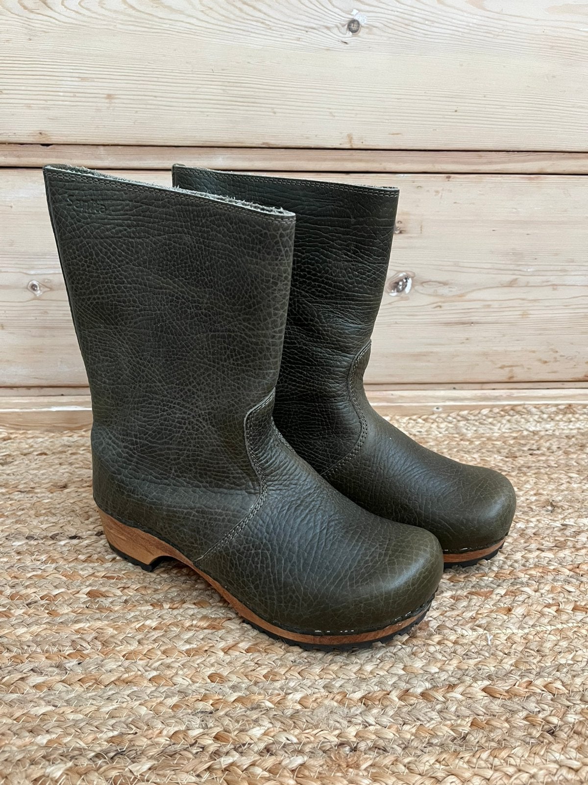 Groene SANITA stoere leren lage klomp laarsjes mt  38, Kleding | Dames, Schoenen, Verzenden, Lage of Enkellaarzen, Nieuw, Groen