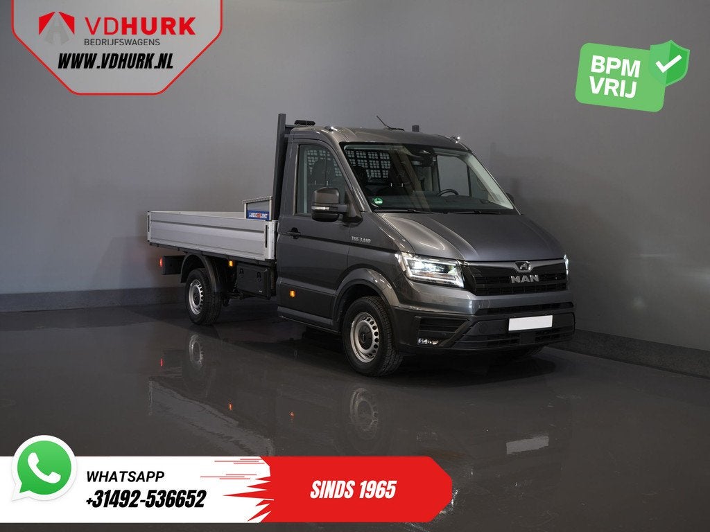 Volkswagen Crafter (MAN TGE) 2.0 DSG Aut. Open Laadbak 340x2, Auto's, Bestelauto's, 1730 kg, Stof, Gebruikt, 4 cilinders