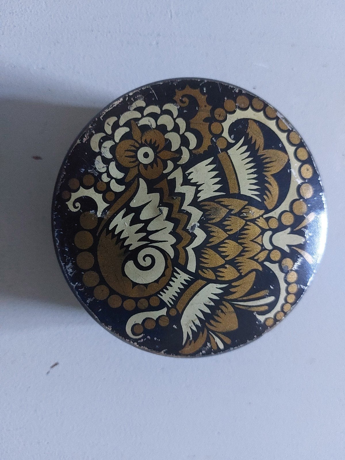 Vintage Verkade blikje met bloemmotief, Verzamelen, Blikken, Ophalen of Verzenden, Gebruikt, Verkade