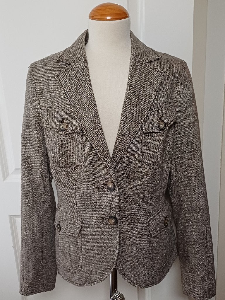 Blazer Colbert Frans Bauer Tweed Nieuw 36 38 Bruin ( Jool ), Bruin, Frans Bauer, Nieuw, Ophalen of Verzenden