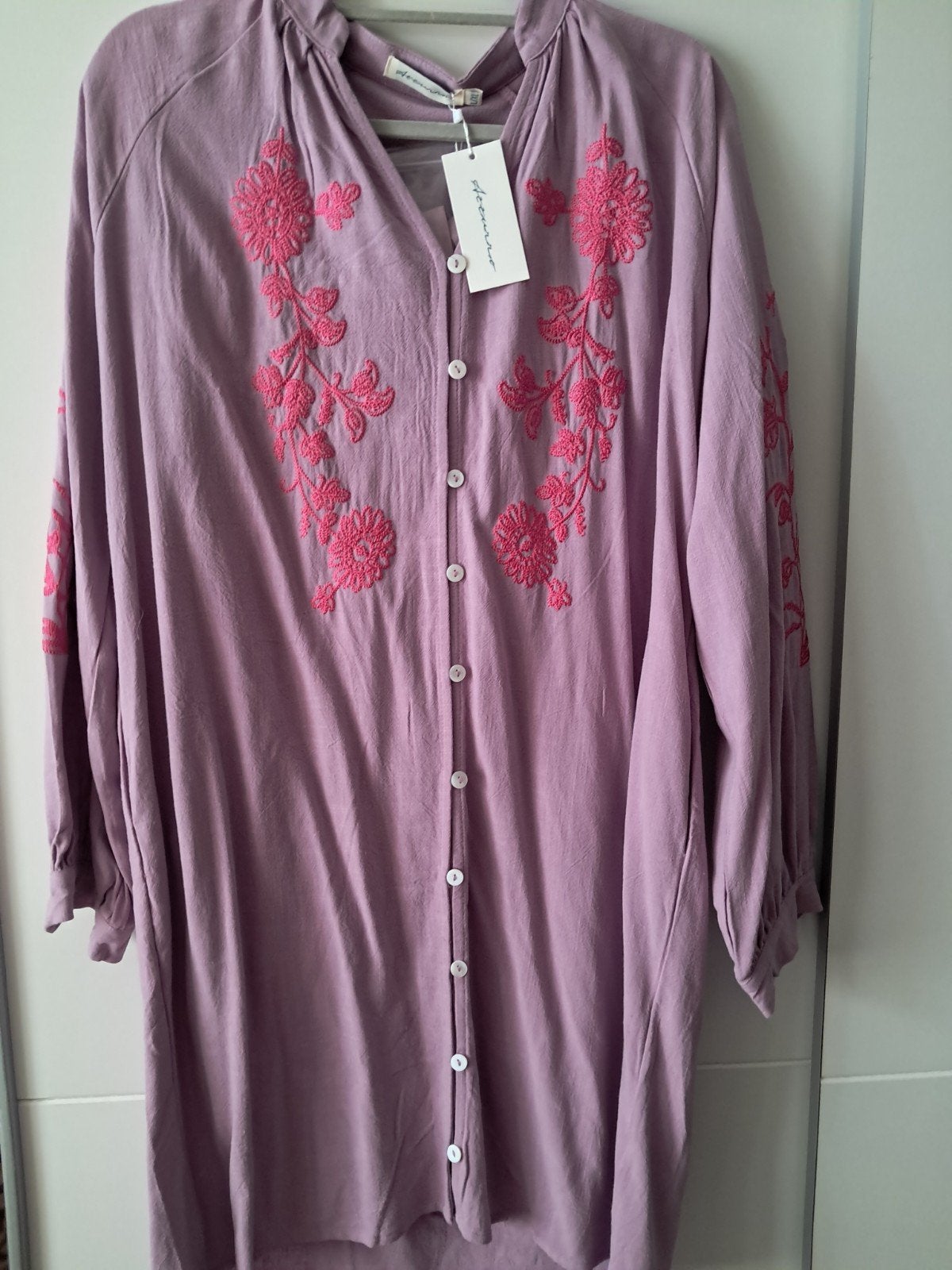 Nieuw Azzurro jurk met ceintuur lila maat XL, Azzurro, Paars, Maat 46/48 (XL) of groter, Nieuw