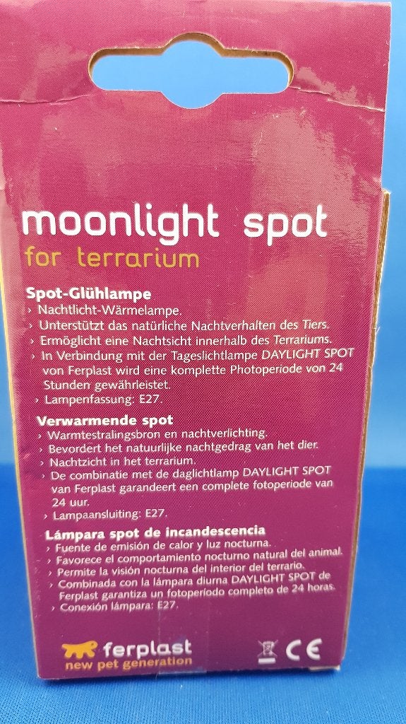 Ferplast Moonlight Spot, maanlicht nachtlamp terrarrium. 2A6, Dieren en Toebehoren, Tweedehands verkoop, Tweedehands verkoop, Gebruikt