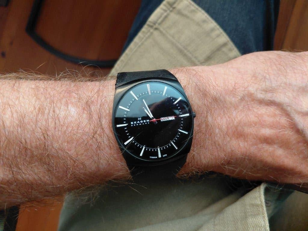 Heren horloge van het Deense merk Skagen, Sieraden, Tassen en Uiterlijk, Horloges | Heren, Overige merken, Staal, Polshorloge