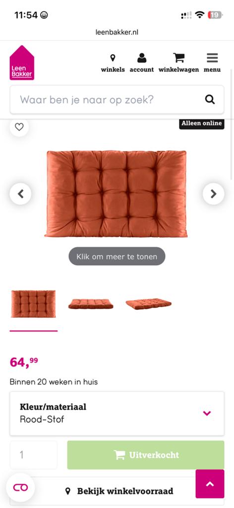 Palletkussen terracotta 3x en rugkussens 4 x, Ophalen, Zo goed als nieuw