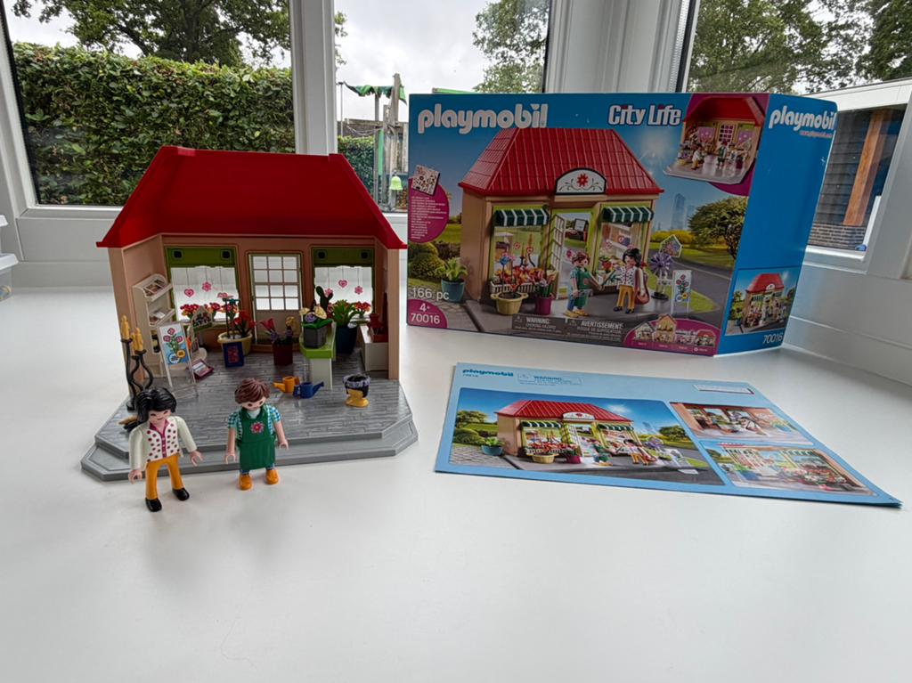 Playmobil Bloemenzaak City Life 70016 complete set met doos, Kinderen en Baby's, Speelgoed | Playmobil, Ophalen, Zo goed als nieuw