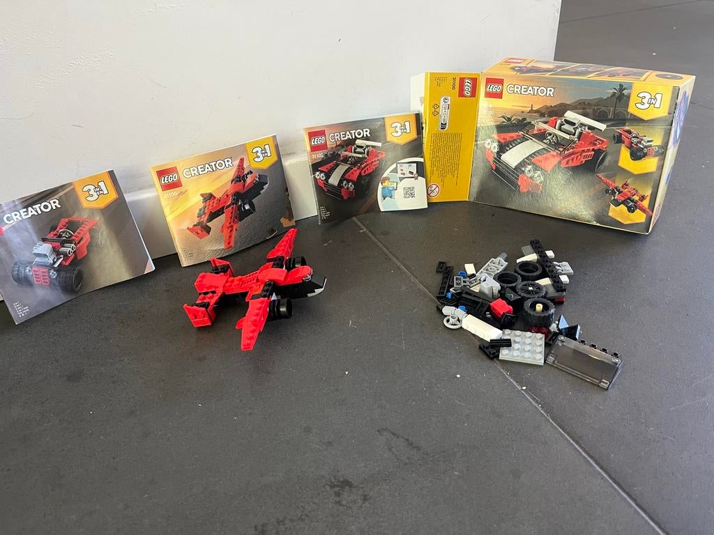 LEGO Creator 3-in-1 set: Vliegtuig en auto, Ophalen of Verzenden, Gebruikt, Overige merken