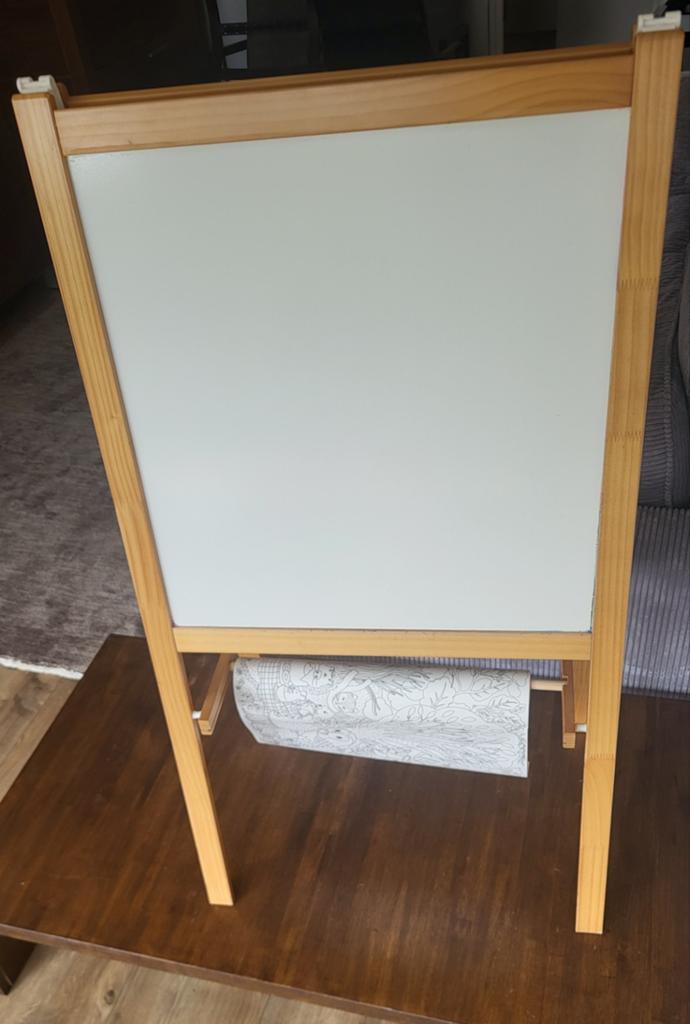 Dubbelzijdig tekenbord voor kinderen - krijt en whiteboard, Ophalen, Gebruikt, Knutselen