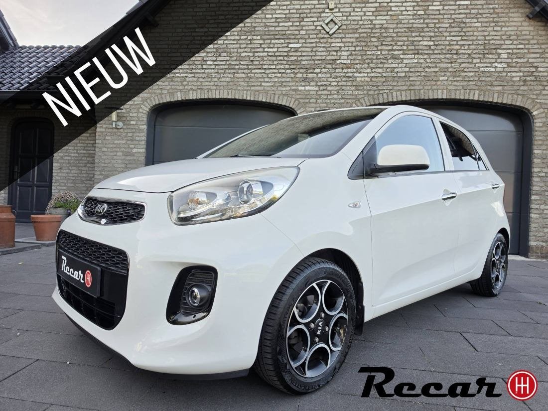 Kia Picanto - 1.2 CVVT First Edition/DealerOh/Clima/Cruise/A, Auto's, Kia, Euro 5, Gebruikt, 840 kg, Wit