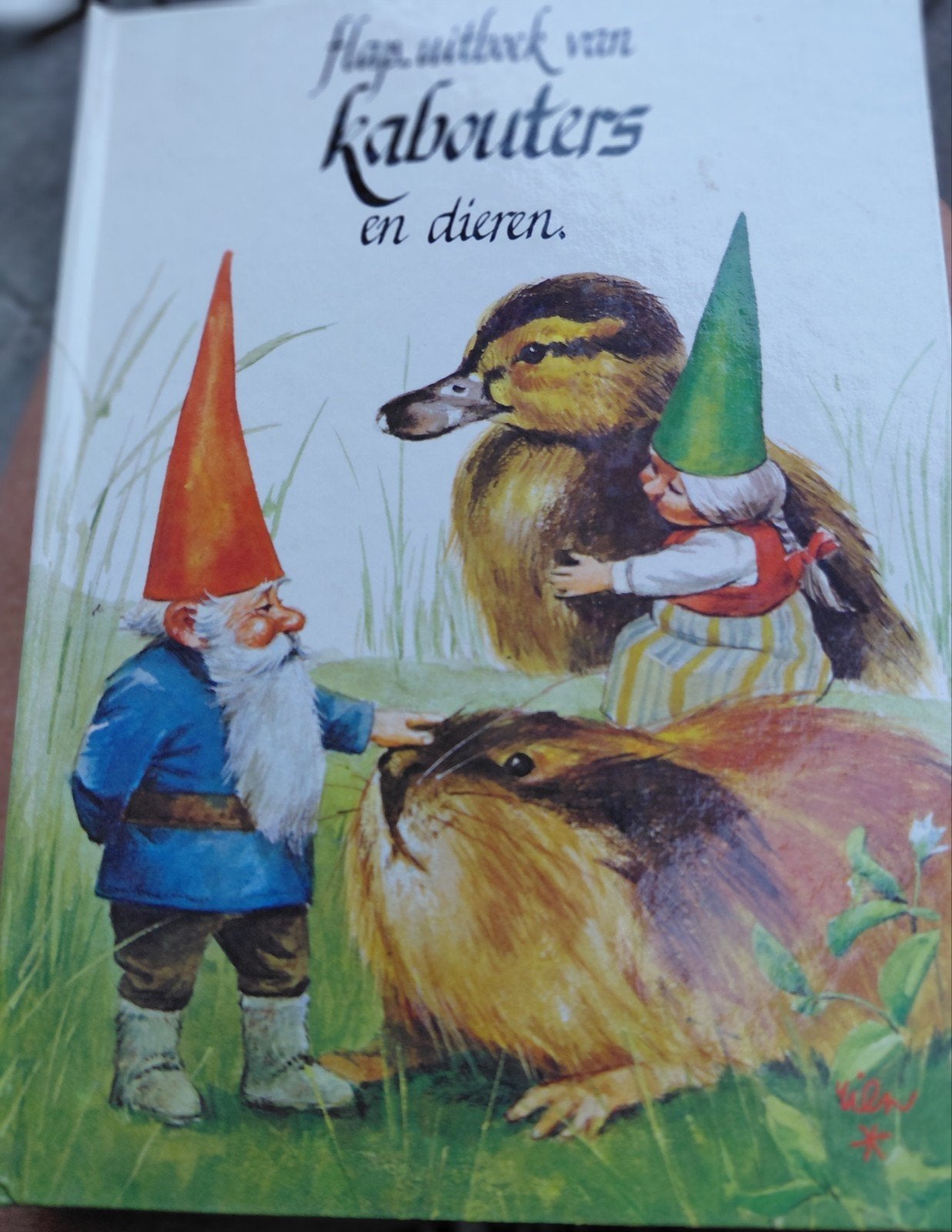 Rien poortvliet Flap_uitboek kabouters en dieren, Ophalen of Verzenden, Gelezen, Non-fictie