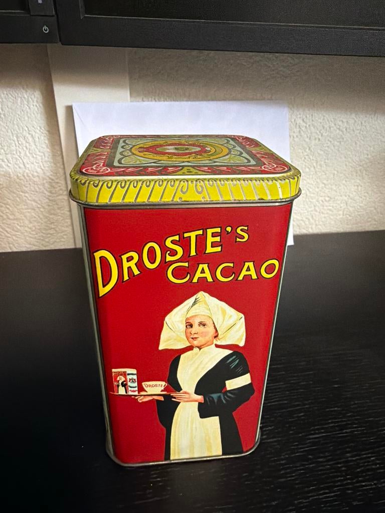 Vintage Droste's Cacao Blik - Uniek Verzamelobject, Ophalen of Verzenden, Zo goed als nieuw