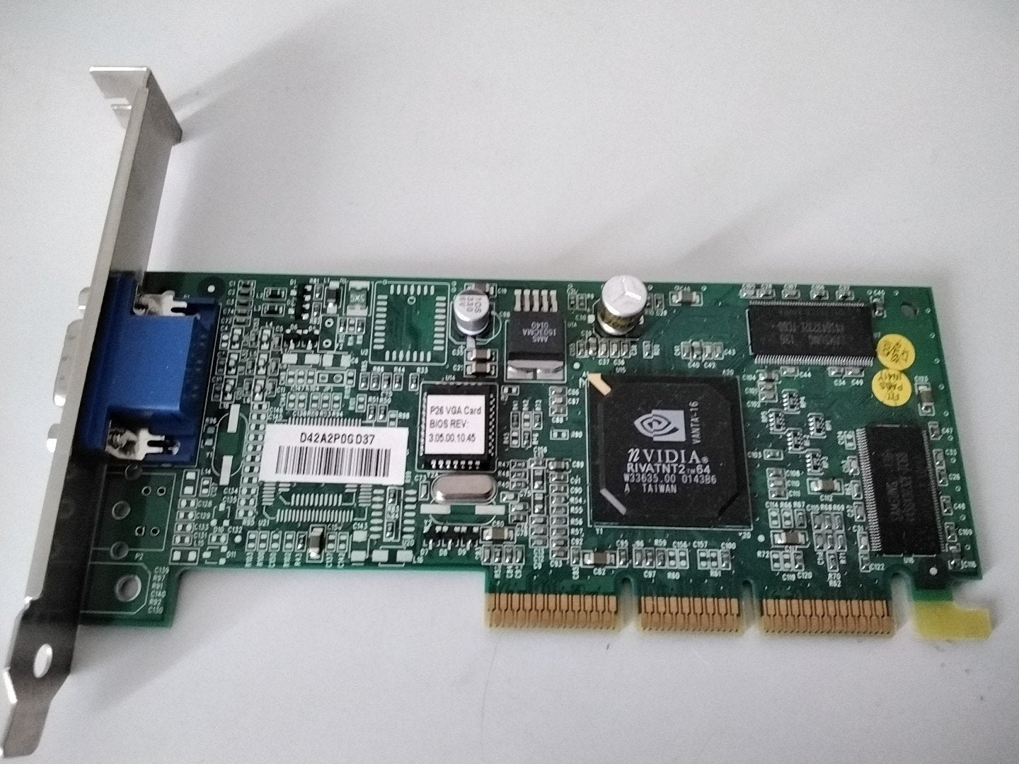 AGP videokaart uit een Compaq met Nvidia TNT2 M64 videochip, Computers en Software, Vintage Computers, Ophalen of Verzenden
