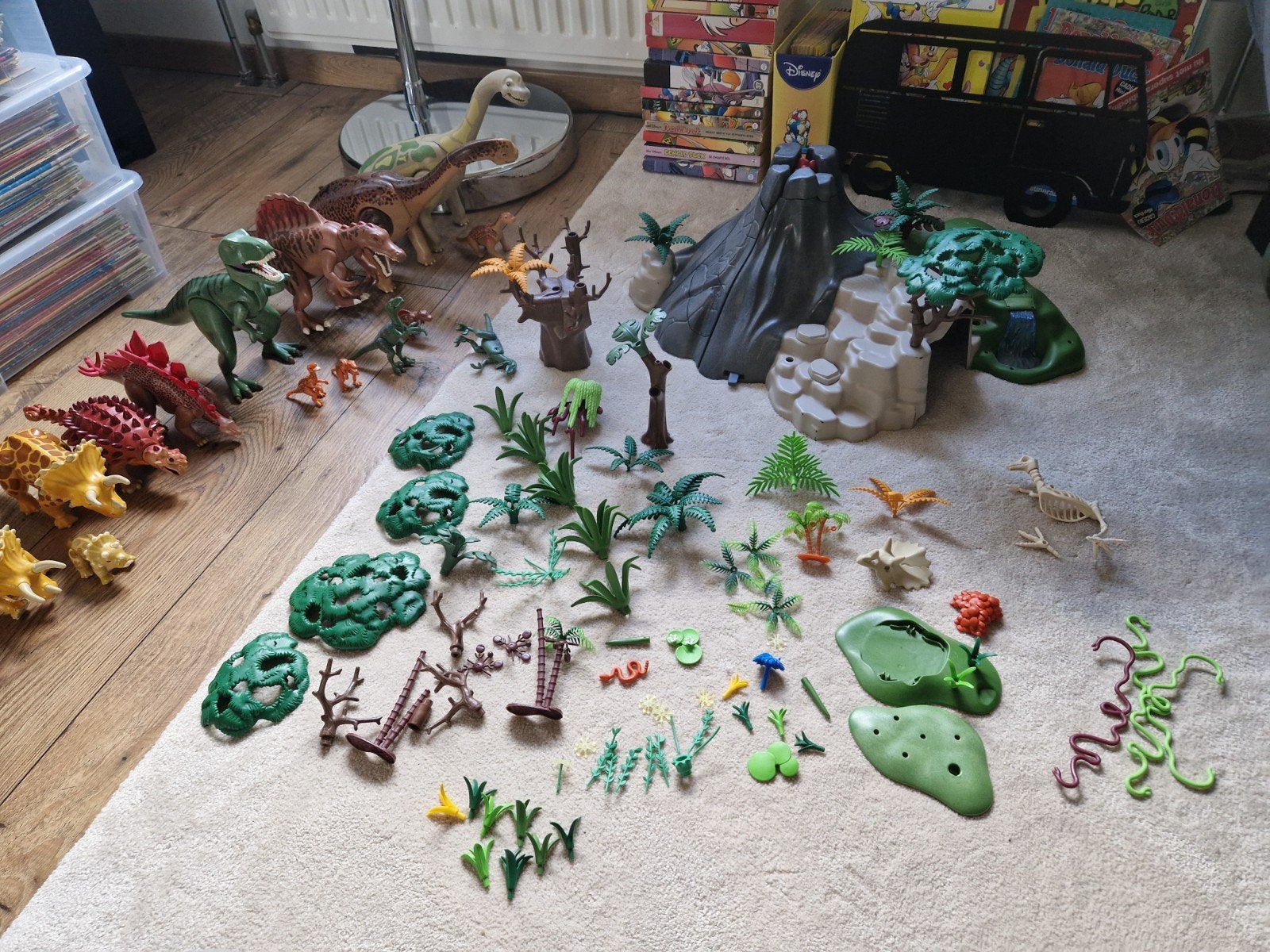 playmobil 5230 vulkaan met grote collectie dinosaurussen, Ophalen, Gebruikt