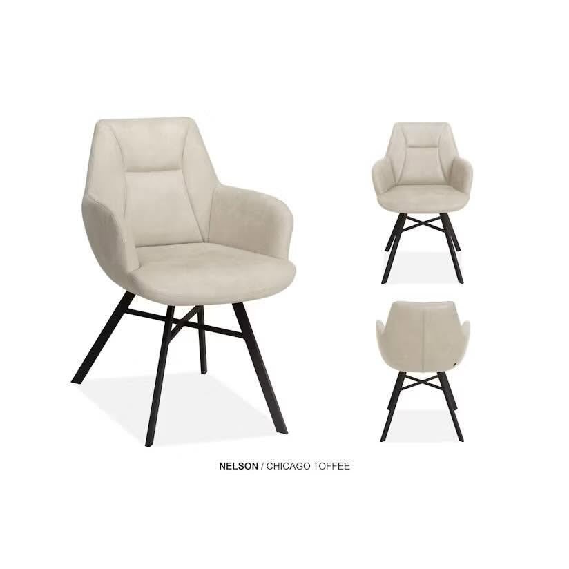 4 stoelen Nelson in Toffee kleur