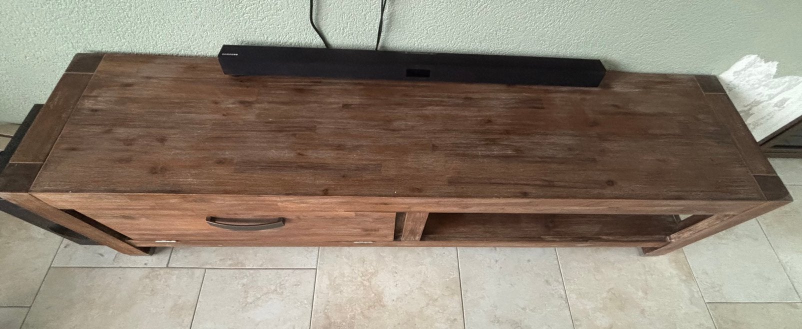 Tv meubel walnoot bruin, Huis en Inrichting, Ophalen, Gebruikt, 150 tot 200 cm, Minder dan 100 cm