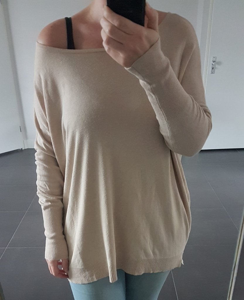 Off Shoulder Trui Beige The Sting L, Kleding | Dames, H&M, Verzenden, Beige, Maat 42/44 (L)