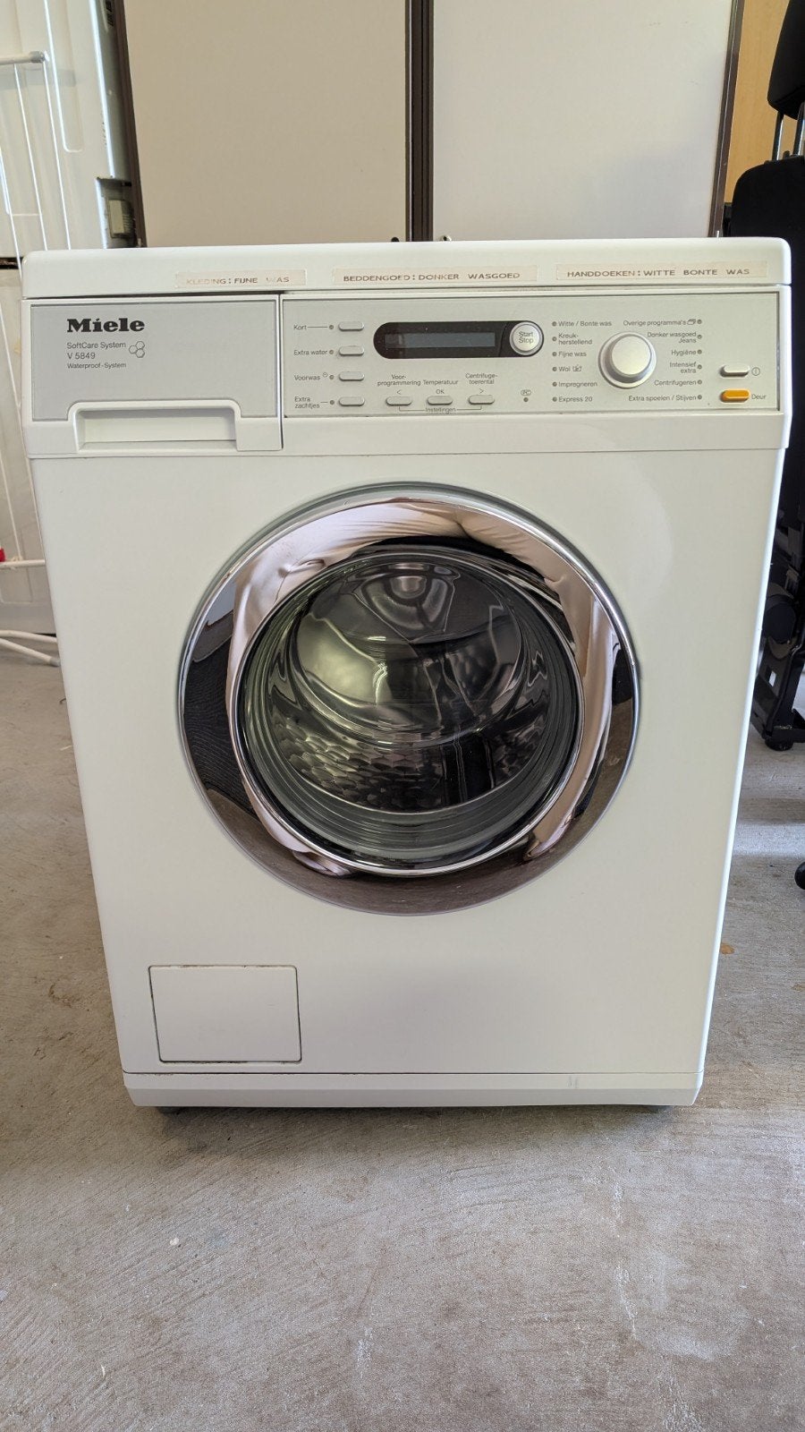 Miele V5849 wasmachine, Witgoed en Apparatuur, Wasmachines, Ophalen, Gebruikt, 85 tot 90 cm, 1200 tot 1600 toeren