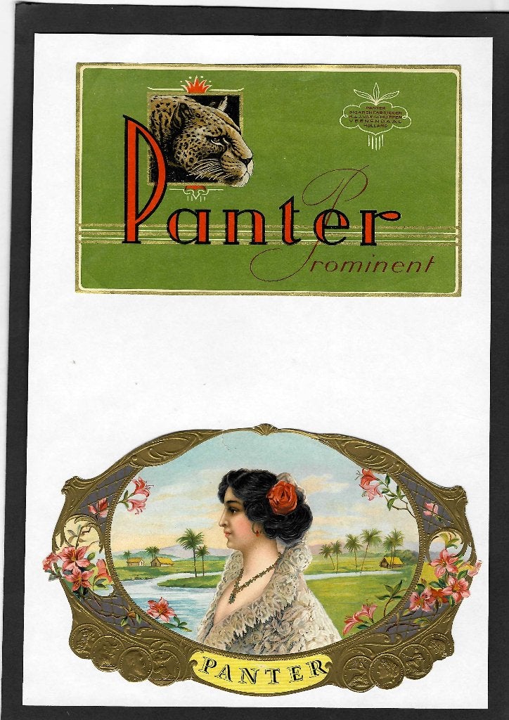 Panter   2 etiket, Ophalen of Verzenden, Gebruikt, Sigarenbandjes