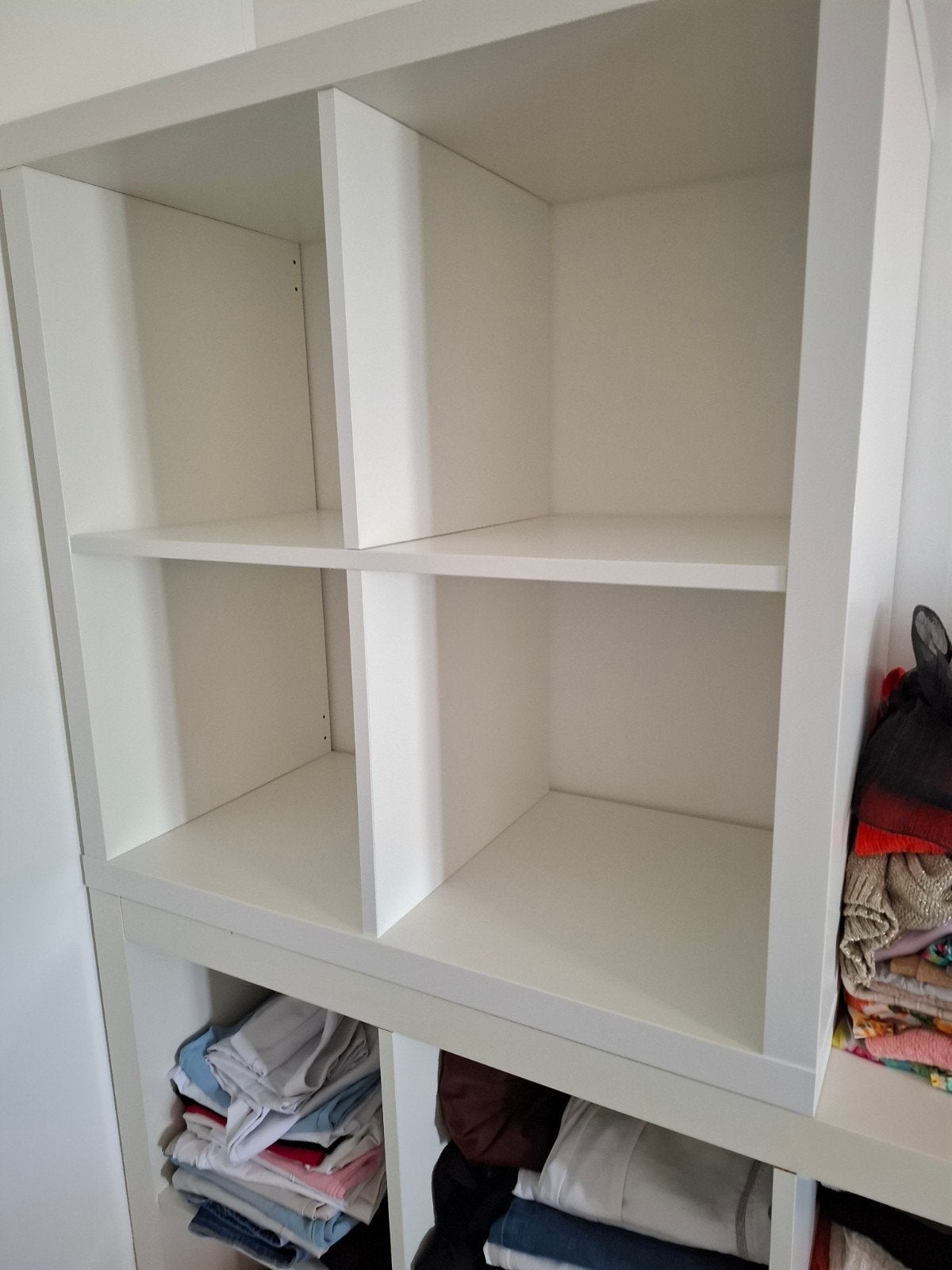 Kallax kast 4 vaks -wit,  Ideaal voor opslag, Ophalen, Met plank(en), Gebruikt, 50 tot 100 cm