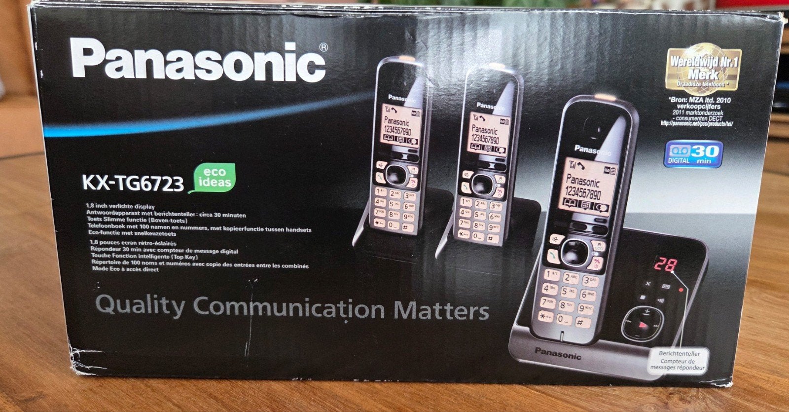 Draadloze telefoonset (3x): Panasonic KX-TG6723., Ophalen, Zo goed als nieuw, 3 handsets
