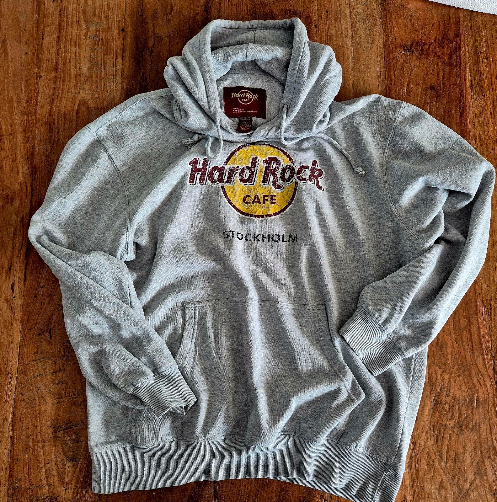 Hard Rock Cafe Stockholm hoodie XL, Maat 56/58 (XL), Zo goed als nieuw, Grijs, Ophalen of Verzenden
