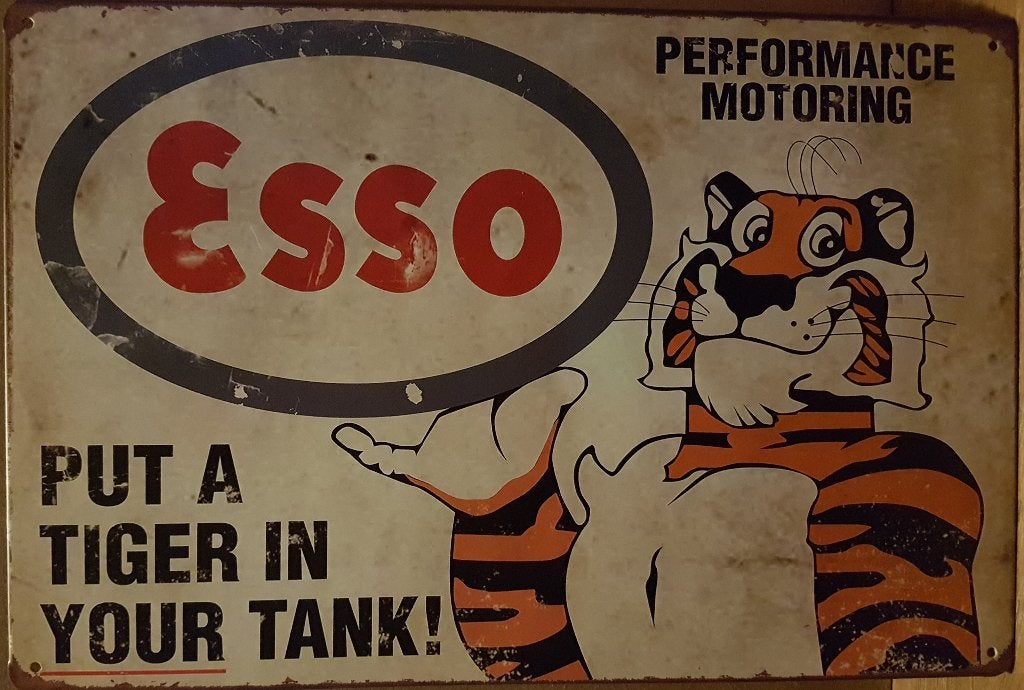 Esso put a tiger in your tank reclamebord van metaal deco, Verzamelen, Reclamebord, Info@deconoord.nl, Deco Noord, Nieuw