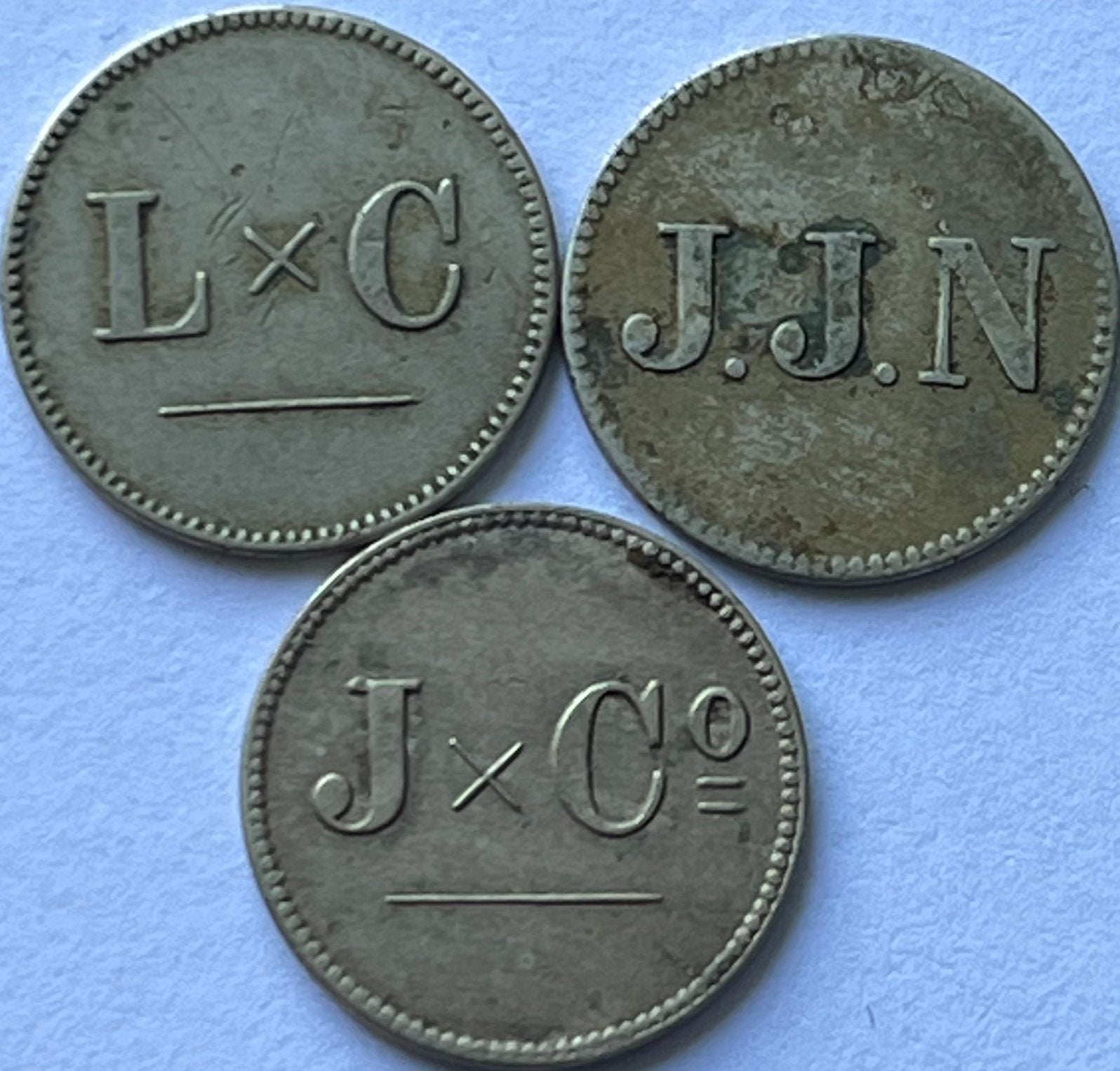 Curaçao complete set particuliere stuivers omstreeks 1880, Ophalen of Verzenden, Koning Willem III, Overige waardes, Setje