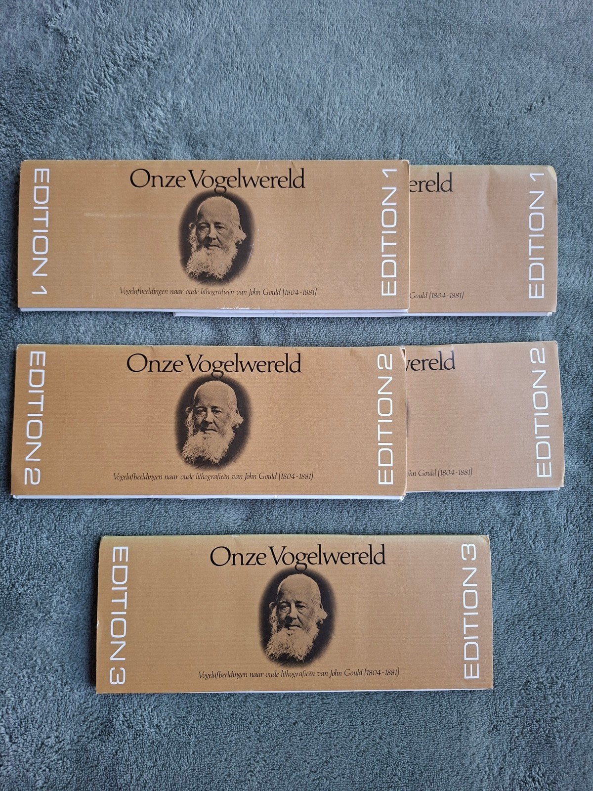 Onze Vogelwereld - John Gould - Complete set (3 edities), Ophalen of Verzenden, Opgezet dier