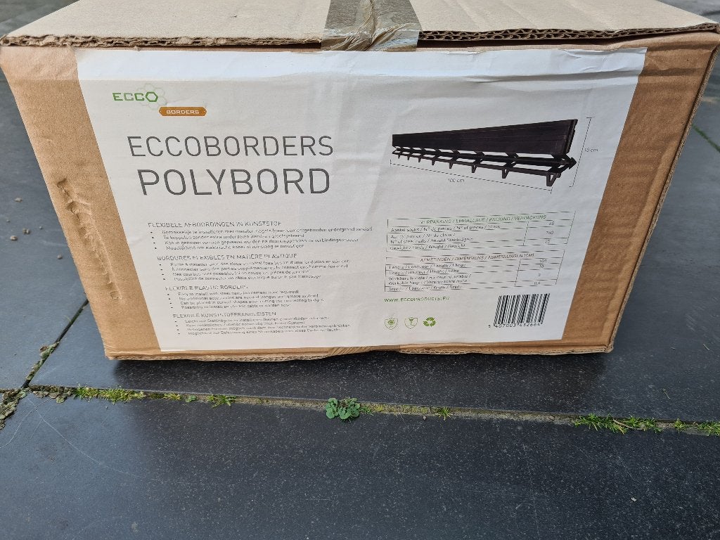 Nieuw in doos. 60m. flexibele border afscheiding Ecco flex, Tuin en Terras, Ophalen, Kunststof, Border, Minder dan 25 cm