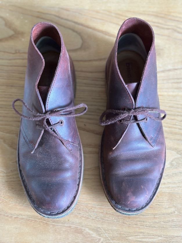 Clarks desert boots burgundy rood maat 42, Kleding | Heren, Ophalen of Verzenden, Zo goed als nieuw, Overige kleuren, Boots
