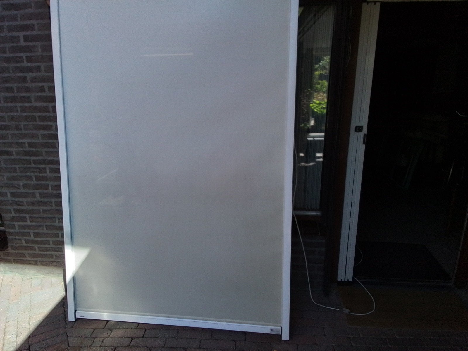 Te koop screenzonwering afmeting br x h 220x220 cm, 150 tot 300 cm, Ophalen, Elektrisch