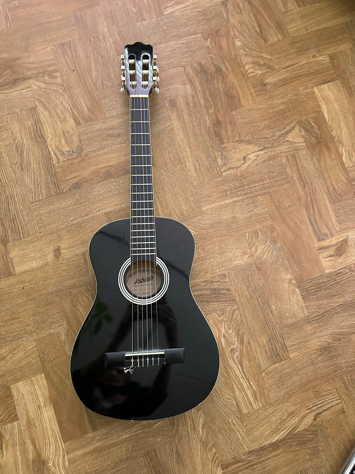 Ashton CG128BK Klassieke Gitaar Zwart met hoes. Kindergitaar, Muziek en Instrumenten, Snaarinstrumenten | Gitaren | Akoestisch