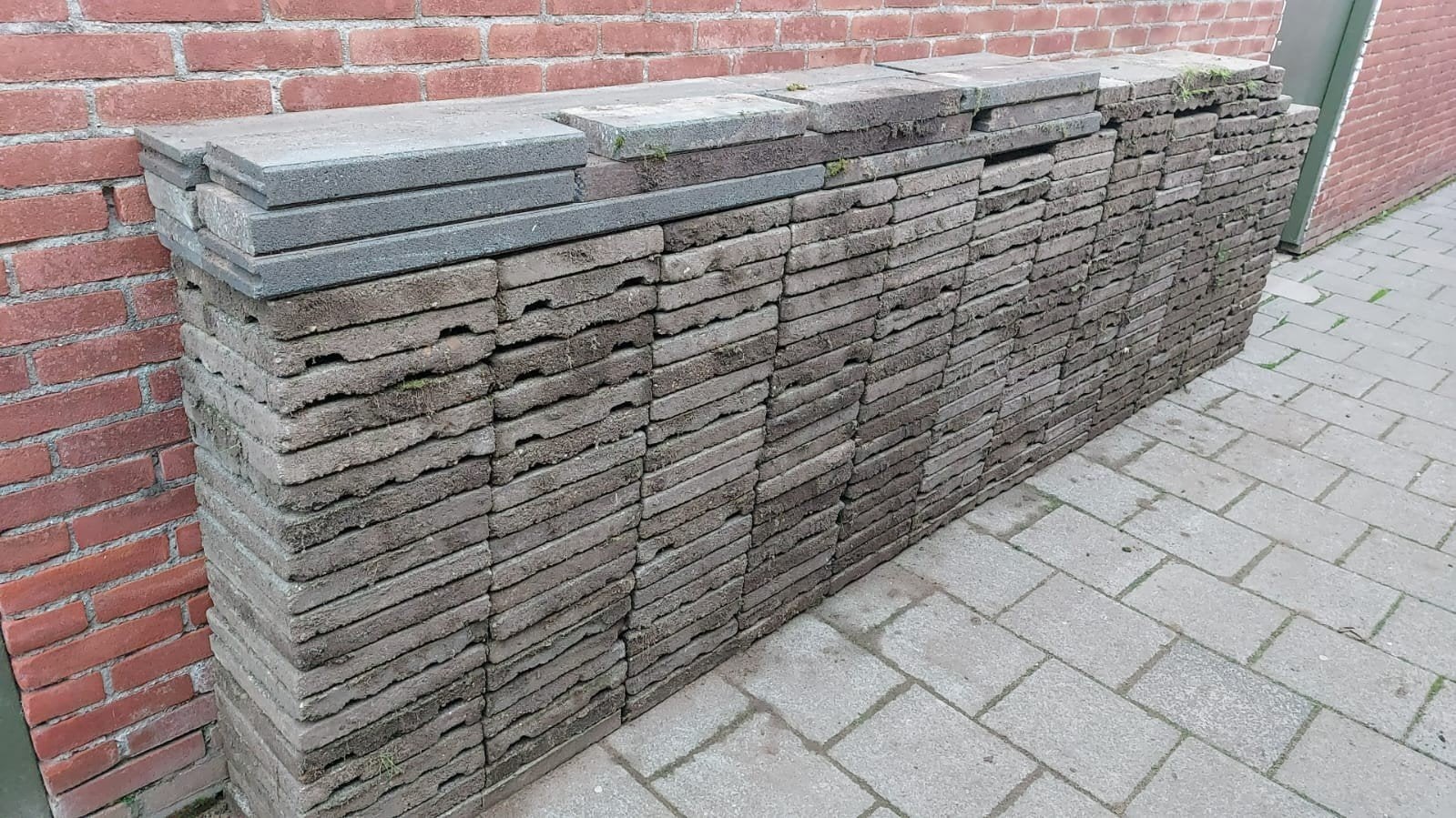 Gebruikte terrastegels van beton, Tuin en Terras, Ophalen, Gebruikt, Beton, Terrastegels