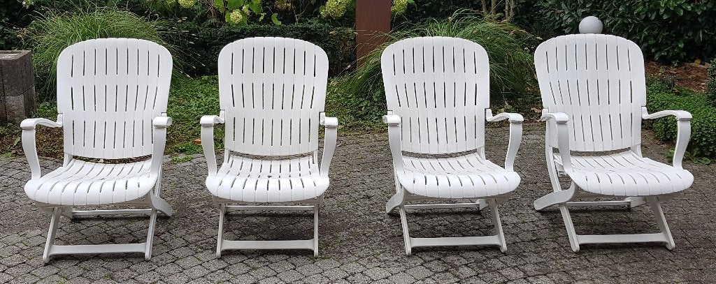 Allibert Tangor tuinstoel 4 st, Tuin en Terras, Tuinstoelen, Ophalen, Kunststof, Verstelbaar