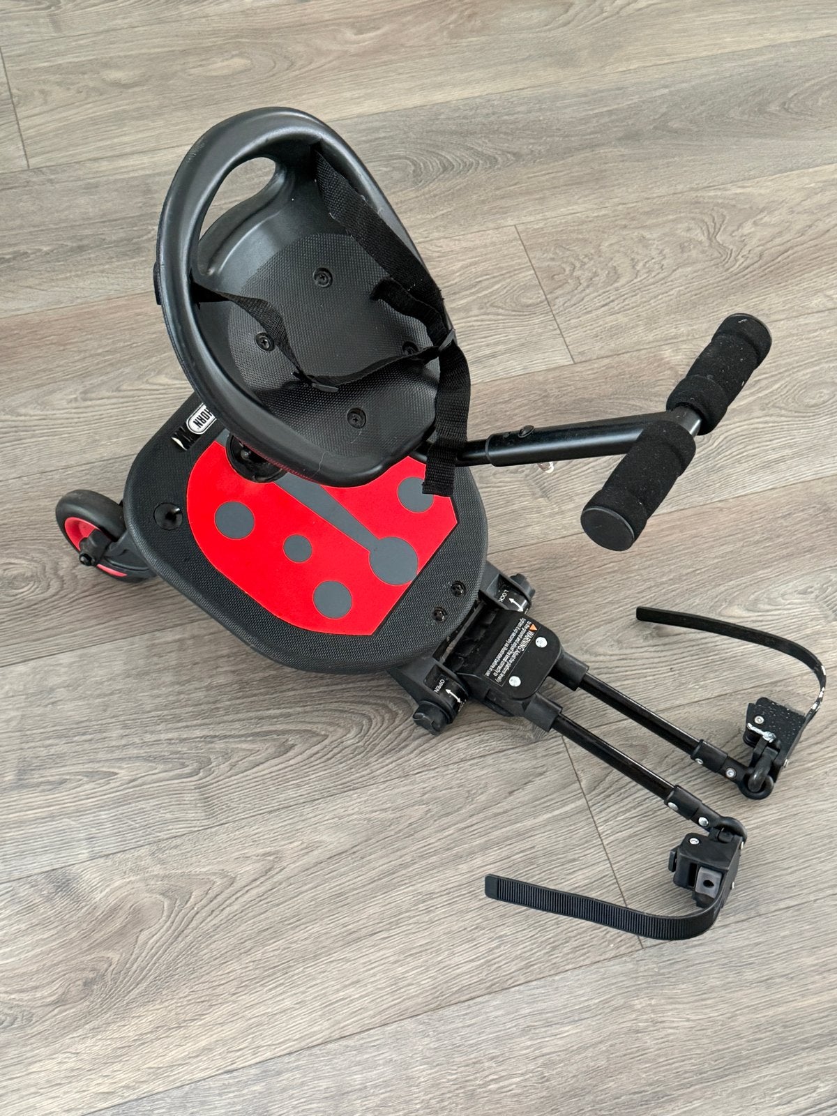 Meerijdplankje met zitje Kiddy Board Lieveheersbeestje, Ophalen, Gebruikt, Kinderwagen, Overige merken