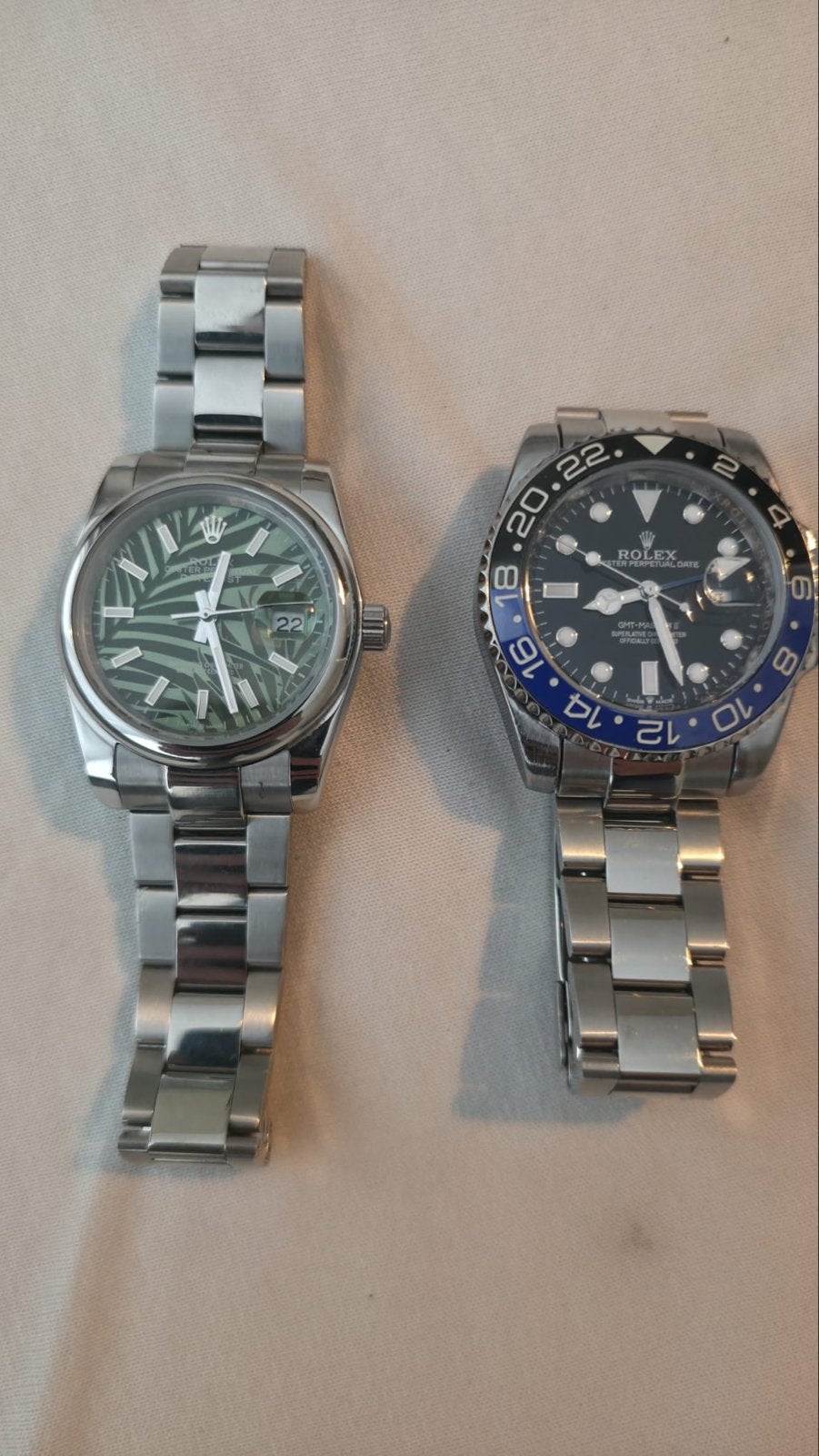 Twee prachtige Rolex horloges: Datejust en GMT-Master II, Polshorloge, Ophalen of Verzenden, Zo goed als nieuw, Rolex