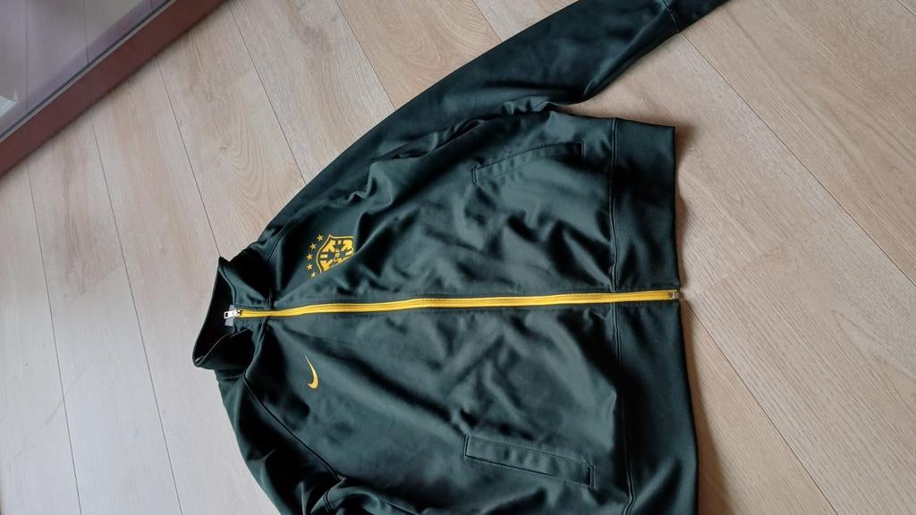 Nike Brazilië Trainingsjack - Groen/Geel, Maat 48/50 (M), Nike, Ophalen of Verzenden, Zo goed als nieuw