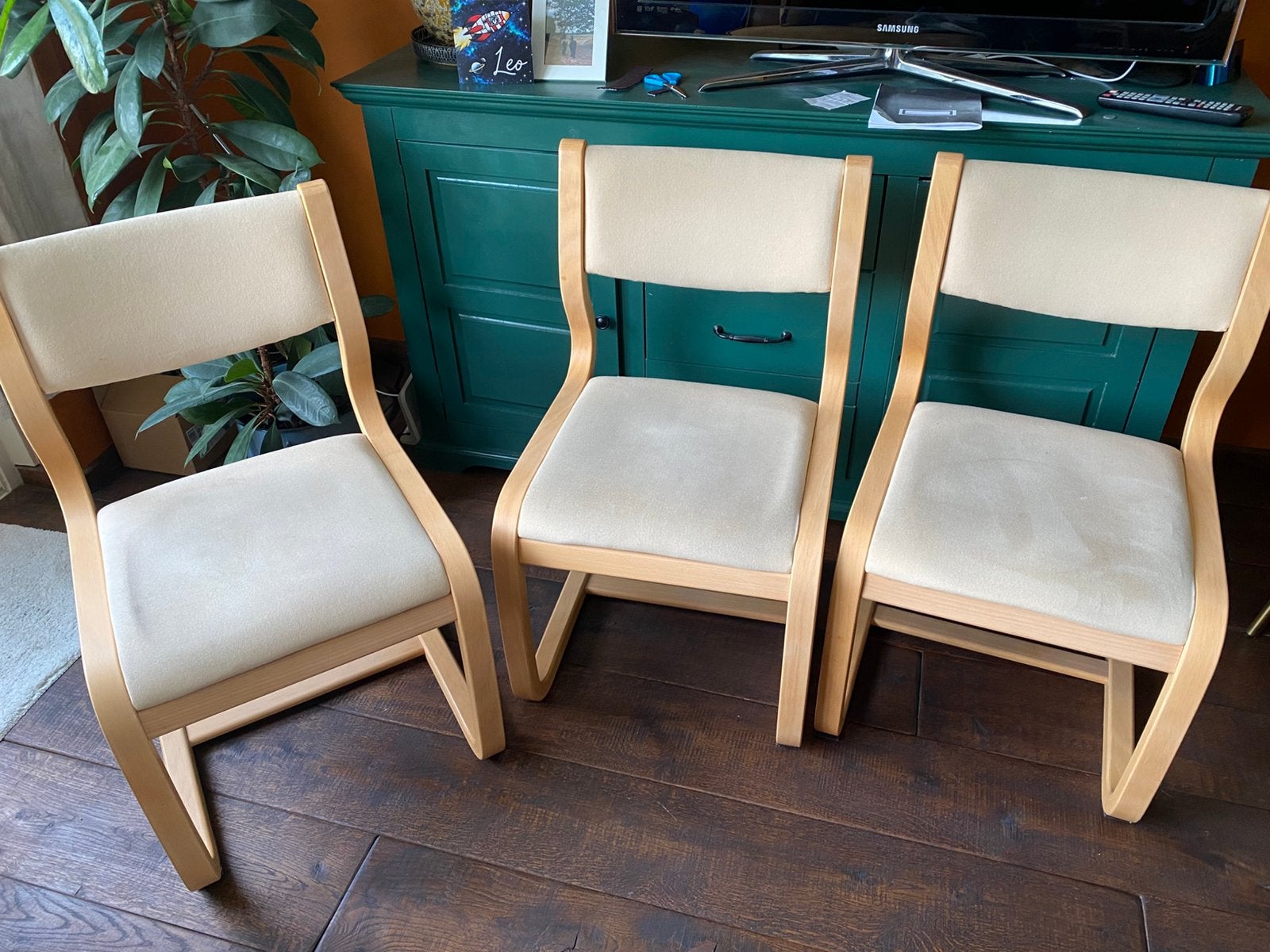 4 eetkamerstoelen, Huis en Inrichting, Ophalen, Gebruikt, Overige kleuren, Vier
