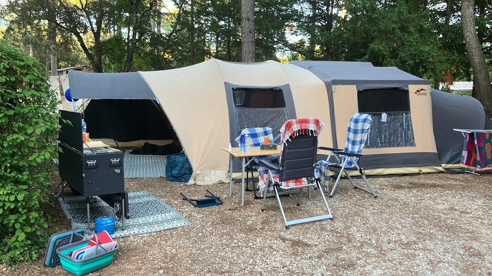 Luxe voortent Cabanon Malawi 2.0, Ophalen, Zo goed als nieuw