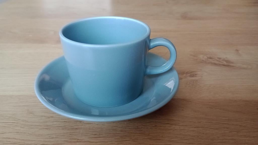 Arabia - Teema - Kop & Schotel - Kaj Franck - Fins - Ophalen, Huis en Inrichting, Keuken | Servies, Ophalen, Keramiek, Zo goed als nieuw